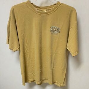 Unisex XL New Screen Print Yellow Tropical  T-shirt